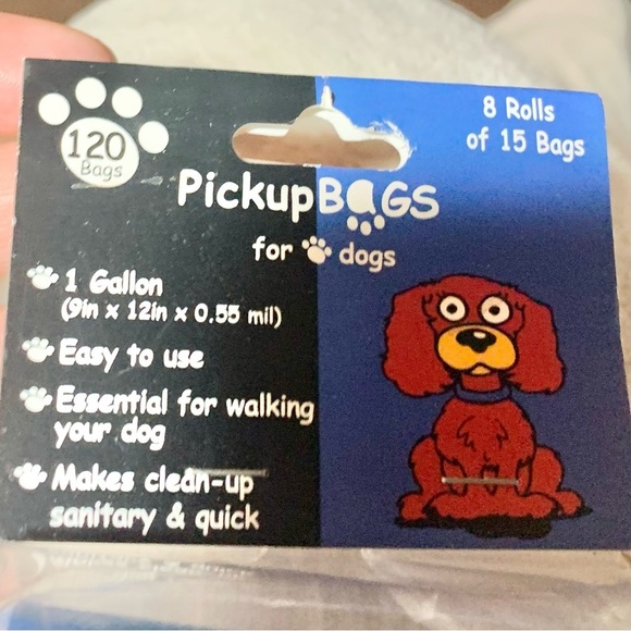 Pick-up Clean-up Bags for Dogs, 8 rolls of 15 bags [120 bags Total] NWT - Picture 4 of 4